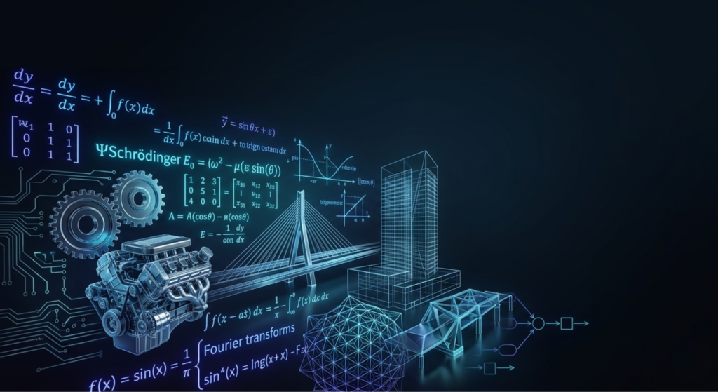 Engineering student solving mathematical equations with engineering drawings and technical calculations while studying at the best engineering classes in Nashik.